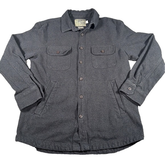 Grayers Other - Grayers Mens Long Sleeve Button Up Shacket Shirt Medium Gray Cold Weather Rated